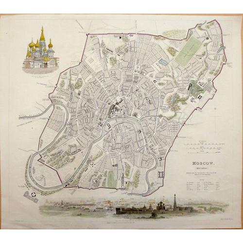 Old map image download for Moscow MOCKB&#387;I W. B. Clarke for S.D.U.K.- General Atlas...of The Society for the Diffusion of Useful Knowledge.