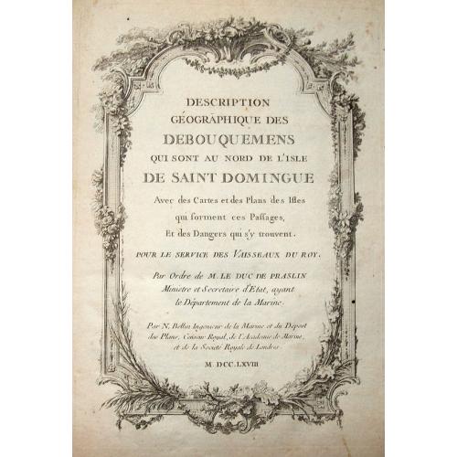 Old map image download for Description Géographique des Debouquemens qui sont au nord de l'isle de Saint Domingue.