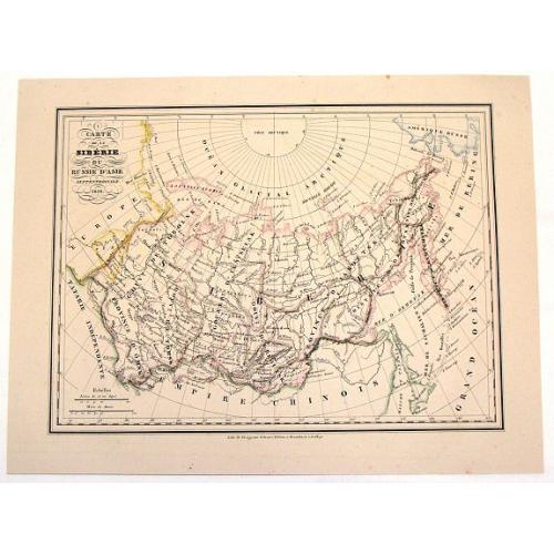 Old map image download for Carte de la Siberie ou Russie D'Asie.