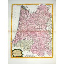 Carte du Gouvernement de Guienne et Gascogne avec Celui de Bearn et Basse Navarre.