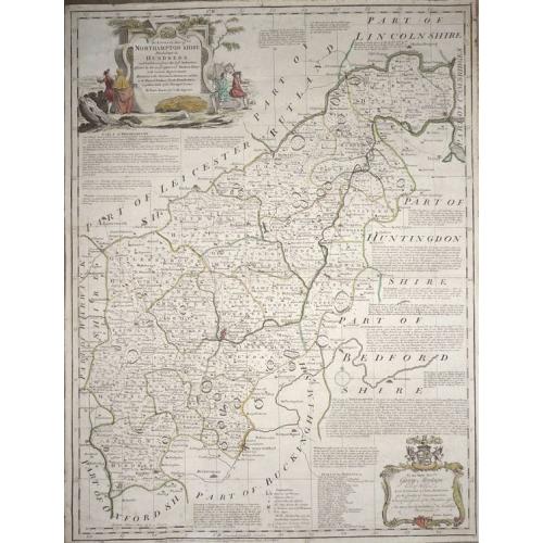 Old map image download for An accurate map of Northampton Shire divided into its hundreds : laid down from the best authorities, assisted by the most approved modern maps, with various improvements. . .