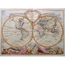 Mappe Monde Carte Universelle De La Terre Dressee Sure les Nouvelles Observations de Mrs. De L'Academie Royael Des Sciences.