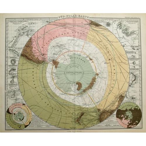 Old map image download for Süd-Polar-Karte von A. Petermann.