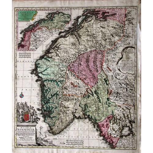 Old map image download for Norwegiae accurata et novissima delineatione...