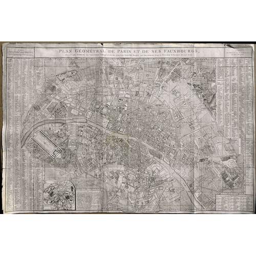 Old map image download for Plan Geometral De Paris Et De Ses Fauxbourgs...