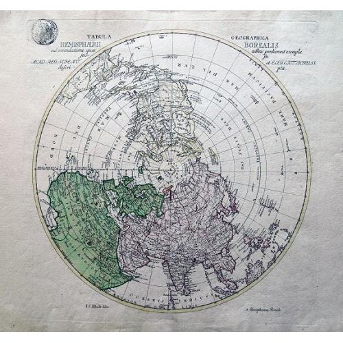 Old map image download for Tabula Geographica Hemisphaerii Borealis...