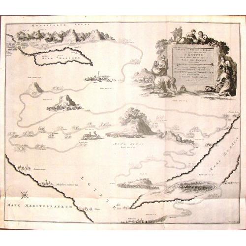 Old map image download for Voyage des Enfans d'Israel dans le Desert Depuis Leux Partie d'Egypte par la Mer Rouge.