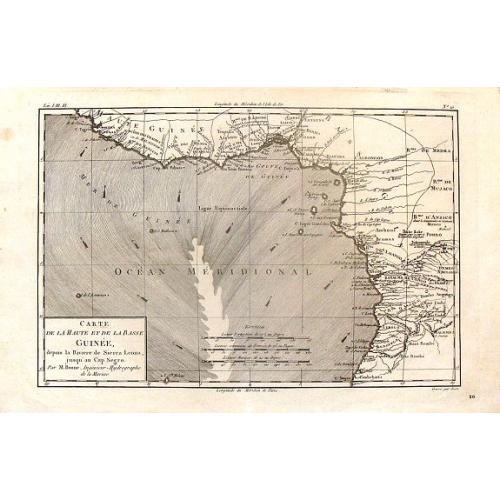 Old map image download for Carte de la Haute et de la Basse Guinee.