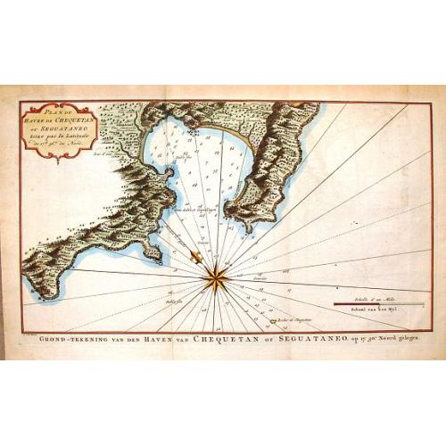 Old map image download for Plan du Havre de Chequetan ou Seguataneo.