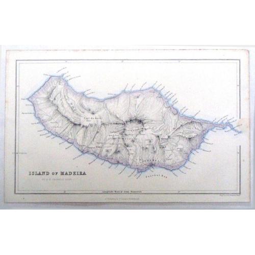 Old map image download for Island of Madeira.