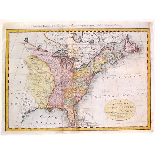 Old map image download for A Correct Map of the United States of North America Including the British and Spanish territories, Carefully Laid Down Agreeable to the Treaty of 1784