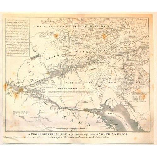 Old map image download for A Chorographical Map of the Northern department of North America.