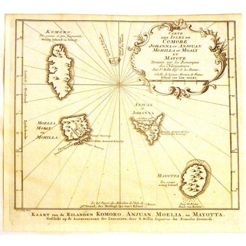 Old map image download for Carte des Isles de Comore Johanna.