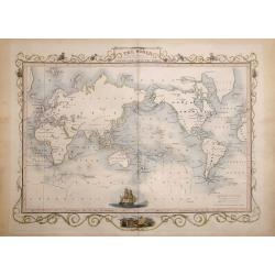 The World on Mercators Projection Shewing the Voyages of Captain Cook Round the World.