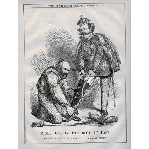 Old map image download for A set of 15 prints from Punch or The London Charivari 1860 - 1864 relating to Giuseppe Garibaldi & Italy. 