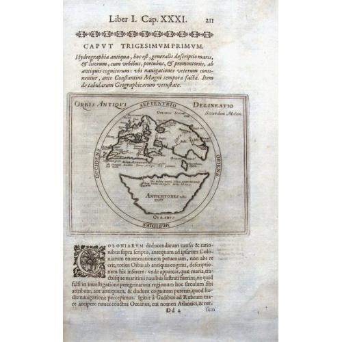 Old map image download for Orbis Antiqui Delineatio secundum Melam.