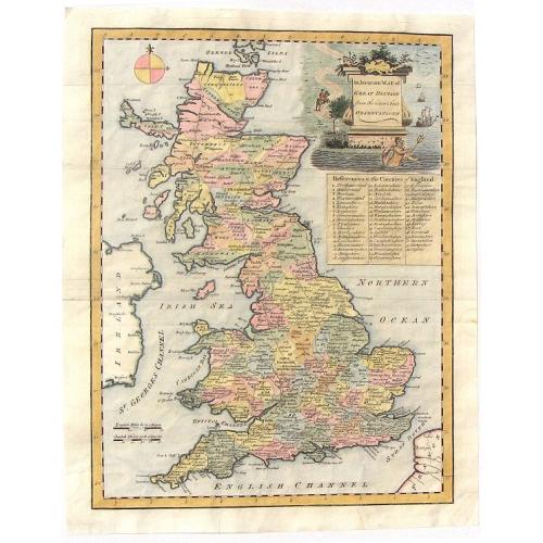 Old map image download for An Accurate Map of Great Britain from the latest & best Observations.