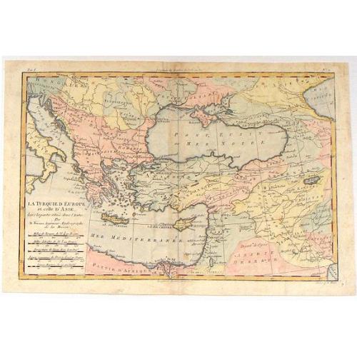 Old map image download for La Turquie d'Europe et Celle D'Asie.