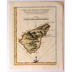 Carte de l'Isle de Teneriffe, Suivant les Observations Astronomiques