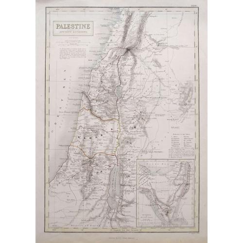 Old map image download for Palestine according to its ancient divisions.