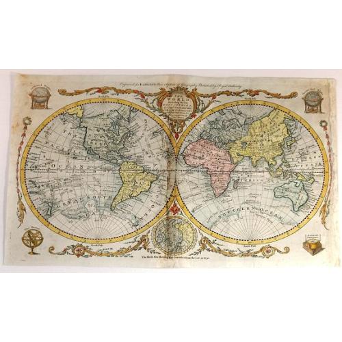 Old map image download for The World including the late Discoveries by Capt Cook and other Circumnavigators