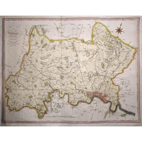 Old map image download for A MAP OF MIDDLESEX FROM THE BEST AUTHORITIES 1805