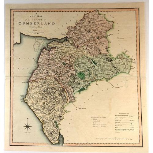 Old map image download for A New Map of the County of Cumberland