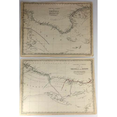 Old map image download for Two S.D.U.K. Maps - North Africa or Barbary IV & V