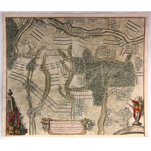 Old map image download for Plan der Glorieuse Veldislag van Malplaquet