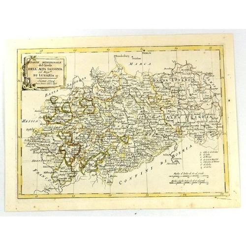 Old map image download for Parte Meridionale del Circolo Dell' Alta Sassonia ....