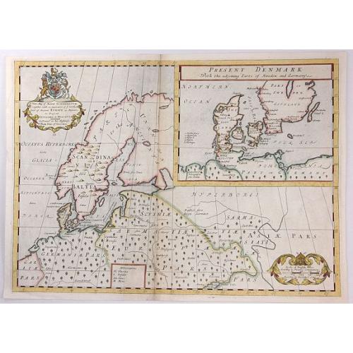 Old map image download for A New Map of Ancient Scandinavia together with as much more of y Northern Part of Ancient Europe as Anvers to Present Denmark & Moscovia