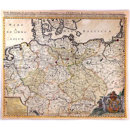 Old map image download for Regni Bourussiae et Electoratus Brandenburgici