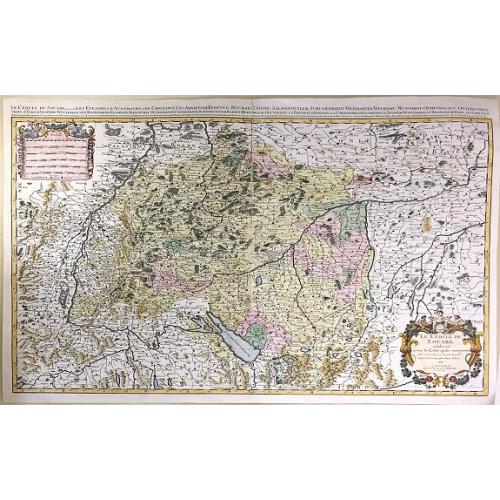 Old map image download for Le Cercle de Souabe Subdivise en Tous les Etats...