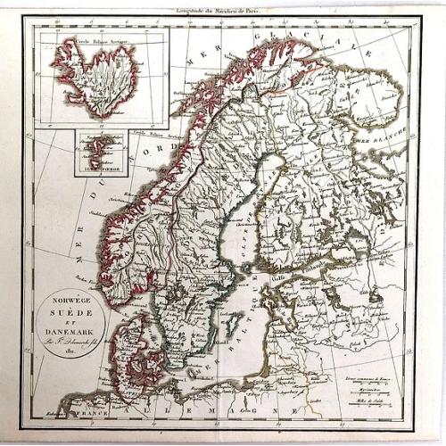 Old map image download for Norwege, Suede et Danemark.