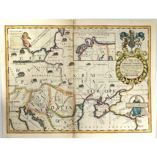 Old map image download for A New Map of Sarmatia Europaea Pannonia and Dacia...