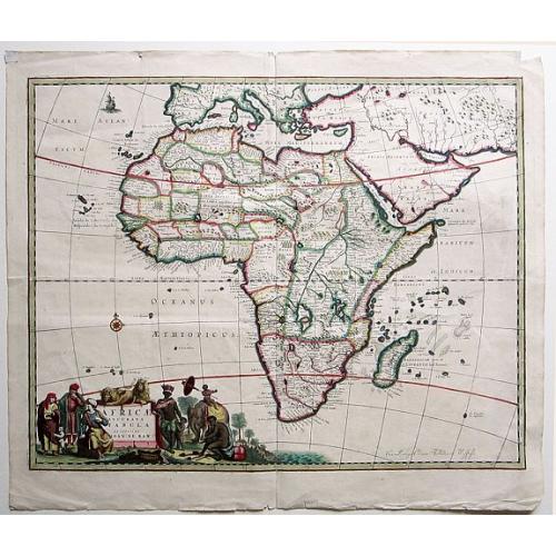 Old map image download for Africae Accurata Tabula ex officina Ioan: De Ram.