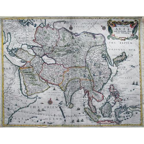 Old map image download for A New and Exact Map of Asia and the Islands there unto belonging.