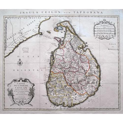 Old map image download for Carte de L'Isle de Ceylan Dressée sur les Observations...