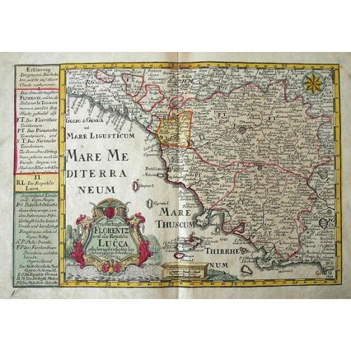 Old map image download for Das Groshertzogthum Florentz und die Republic Lucca...