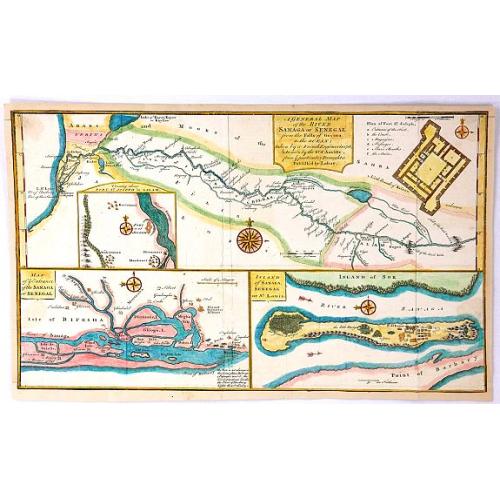 Old map image download for A General Map of the River Sanaga or Senegal