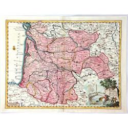 Carta Geografica del Governo di Guienna e Guascogna