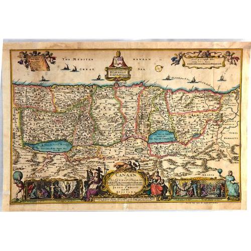 Old map image download for Canaan, or The Land of Promise, Possessed by the Children of Israel and Travelled through by our Saviour Jesus Christ; and His Apostles