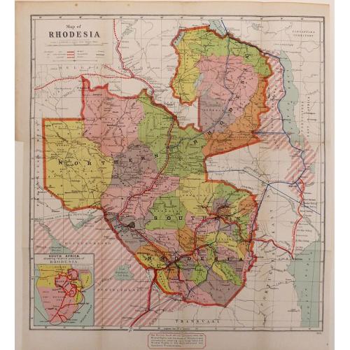 Old map image download for Map of Rhodesia.