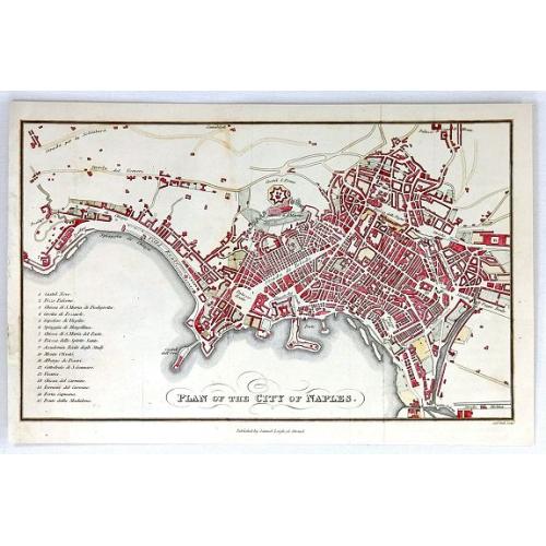 Old map image download for Plan of the City of Naples