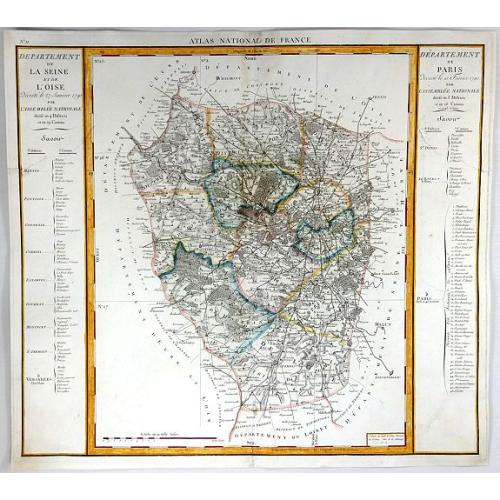 Old map image download for Departement de Paris & Departement de la Seine et de la L'Oise