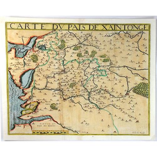 Old map image download for Carte Du Pais De Xaintonge.