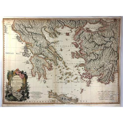 Old map image download for Greece, Archipelago and Part of Anadoli by L.S. De La Rochette