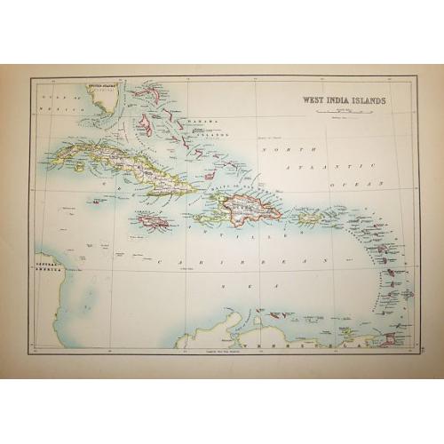 Old map image download for West India Islands 