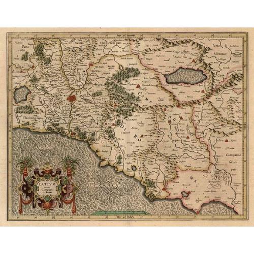 Old map image download for Latium nunc Campagna di Roma.