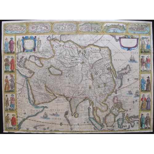 Old map image download for Asia recens summa cura delineata Auct. Jud. Hondio